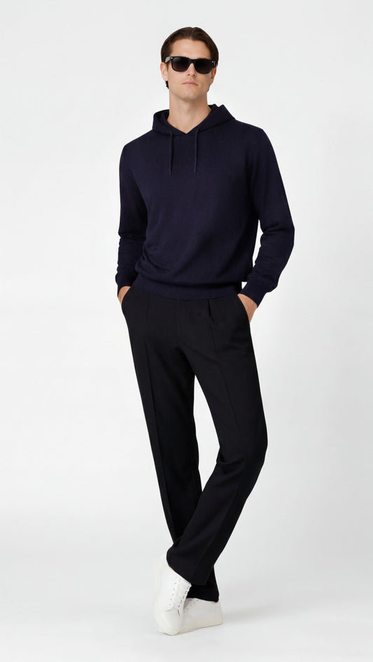 Obsidian Blue Hooded Sweater