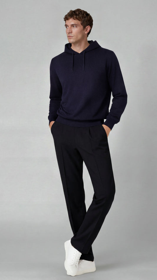 Obsidian Blue Hooded Sweater