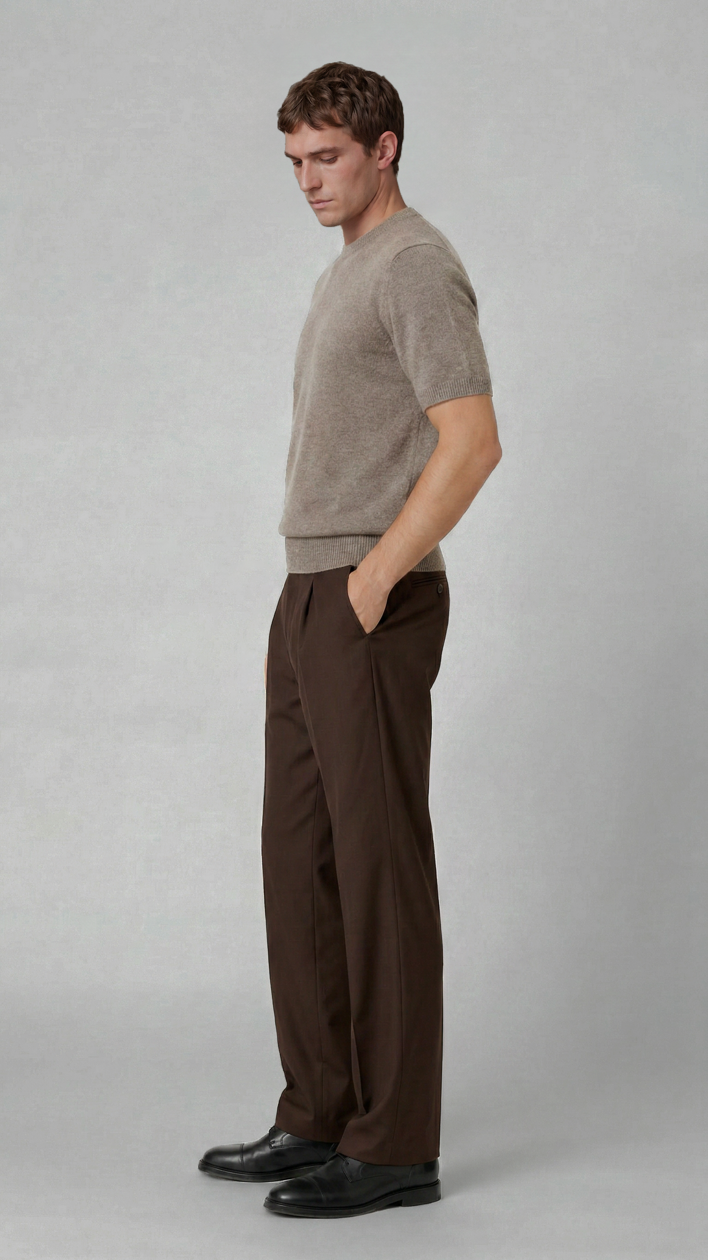 Taupe Crewneck T-Shirt