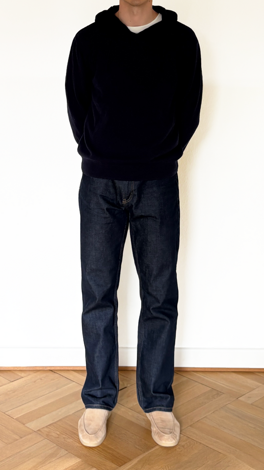 Obsidian Blue Hooded Sweater