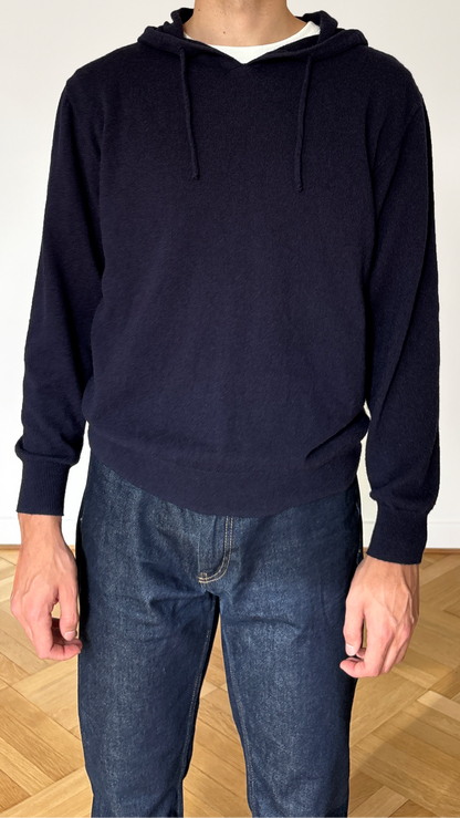 Obsidian Blue Hooded Sweater