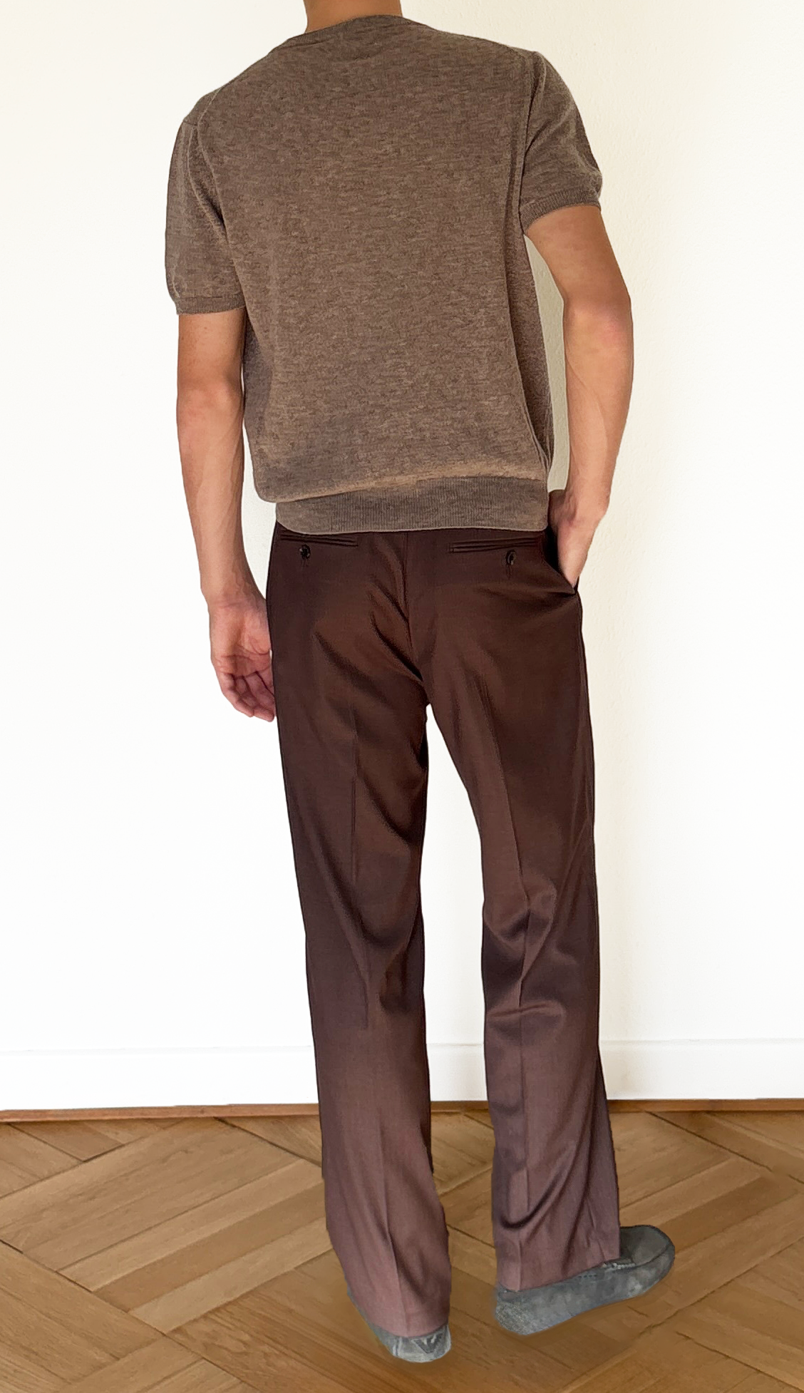 Taupe Crewneck T-Shirt