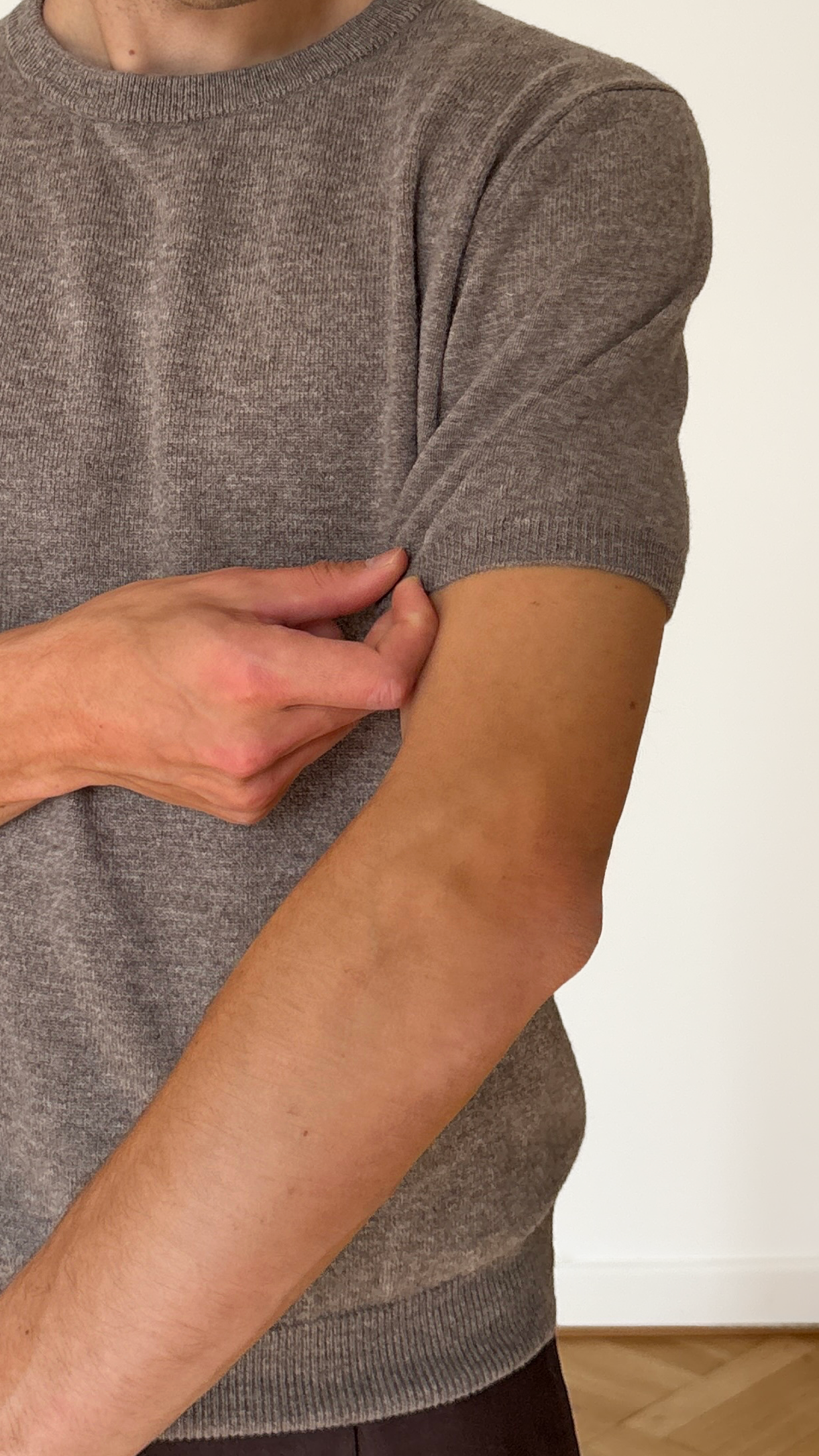 Taupe Crewneck T-Shirt