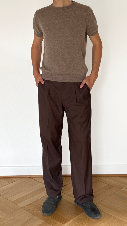 Taupe Crewneck T-Shirt